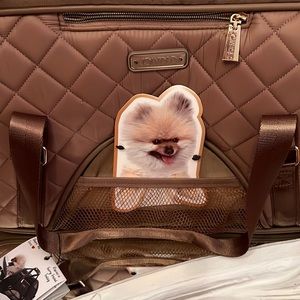 Joan&David 20” Diamond Quilted Nylon Travel Per Dome Carrier Duffle